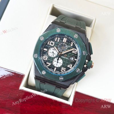 High Quality Replica AUDEMARS PIGUET ROYAL OAK OFFSHORE Different Colors Leather Strap Different Colors Face Dial Different Colors Stainless Steel Case Watch 44mm